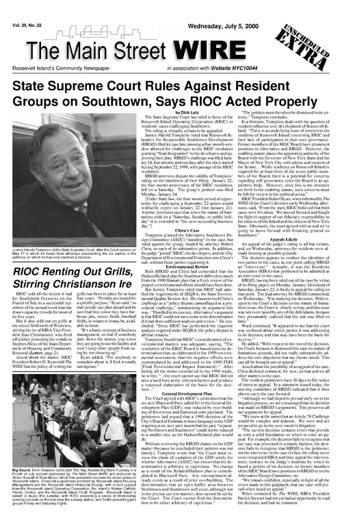 The Main Street WIRE - Volume 20, Issue 22