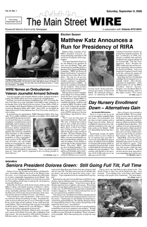 The Main Street WIRE - Volume 21, Issue 01