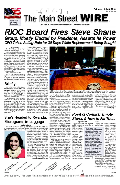The Main Street WIRE - Volume 30, Issue 20